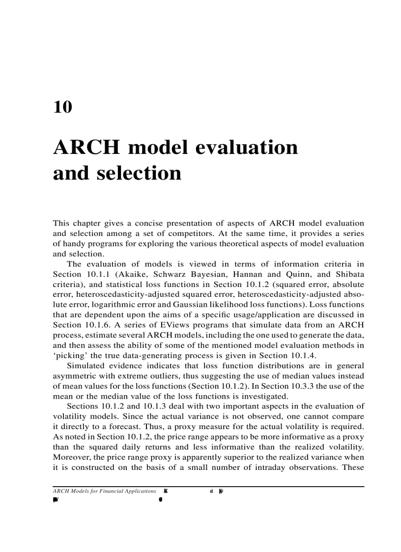 image for page ARCH Models for Financial Applications