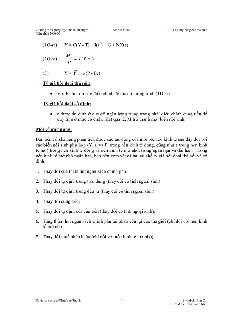 image for page Các ứng dụng của mô hình kinh tế vĩ mô