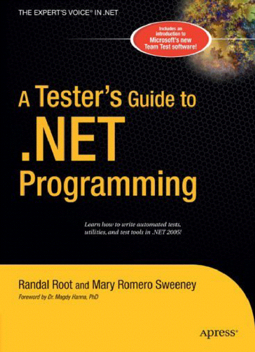 A Tester s Guide to NET Programming