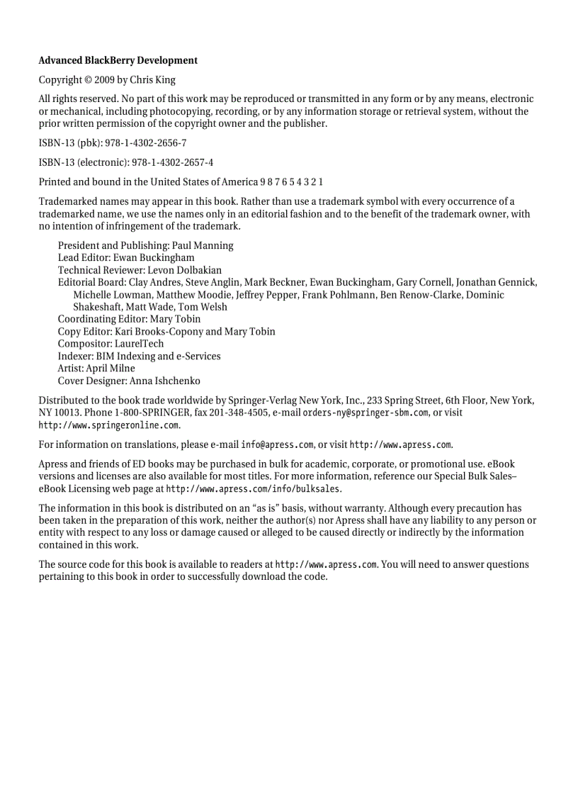 image for page Advanced BlackBerry Development