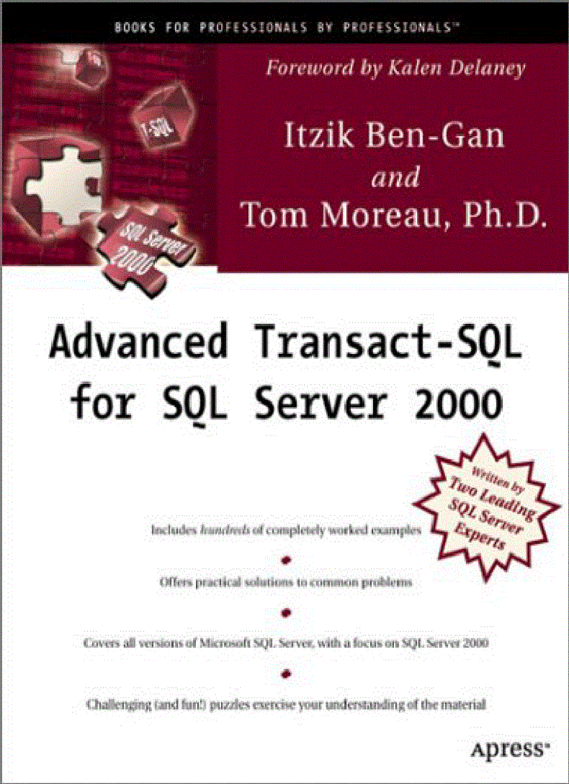 Advanced Transact SQL for SQL Server 2000