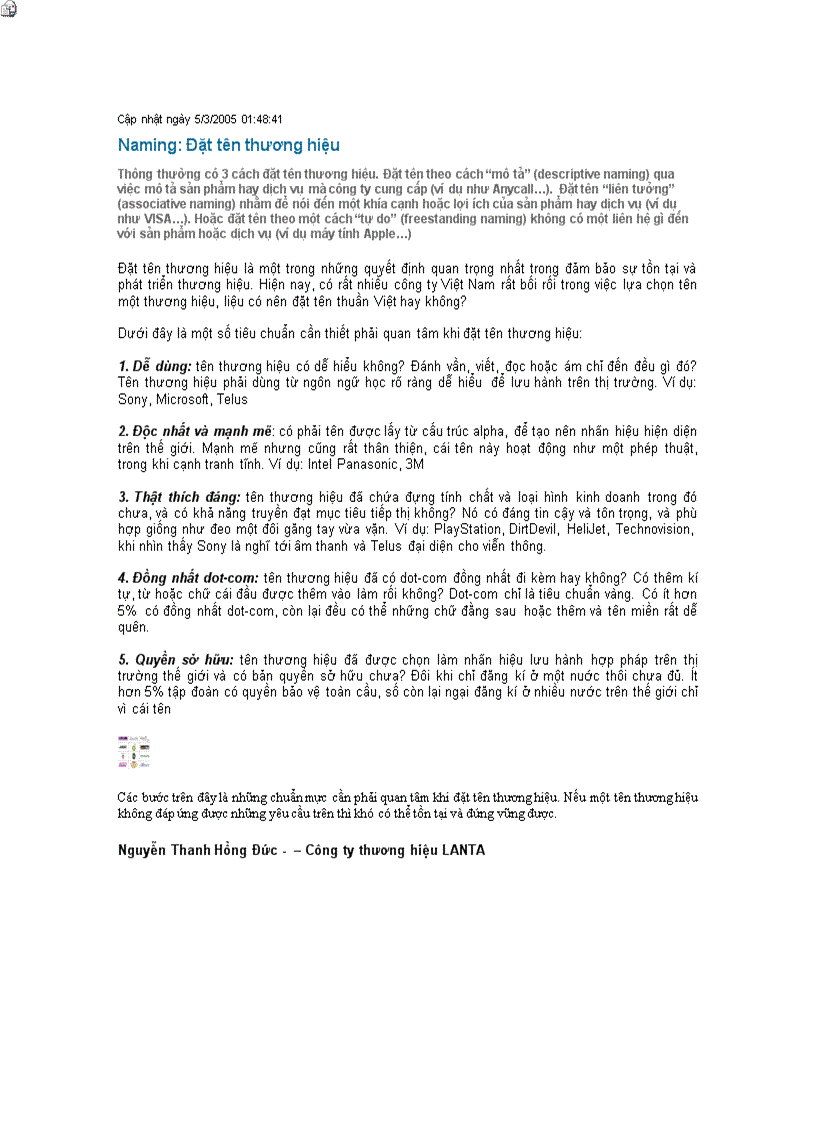 image for page Naming Đặt tên thương hiệu