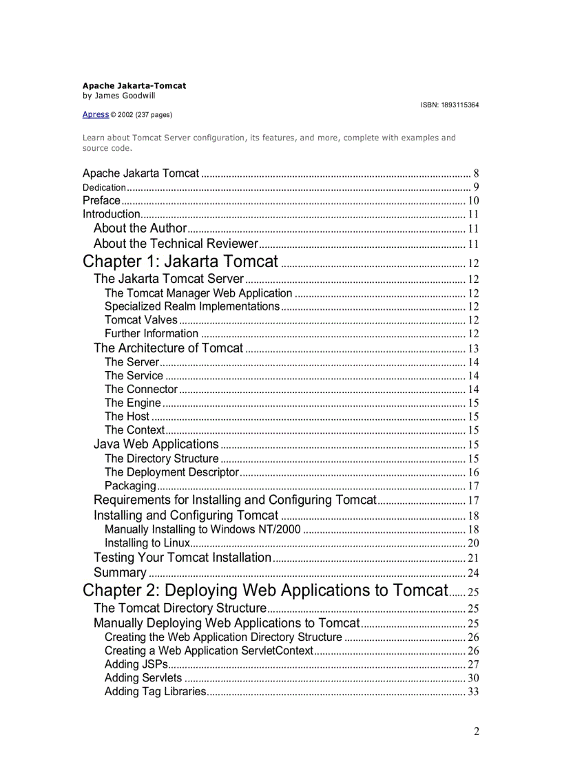 image for page Apache Jakarta Tomcat