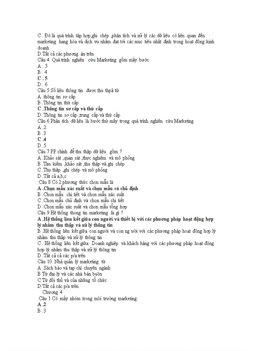 image for page Câu Hỏi Trắc Nghiệm Môn Marketing 2