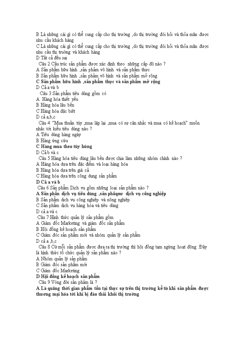 image for page Câu Hỏi Trắc Nghiệm Môn Marketing 2