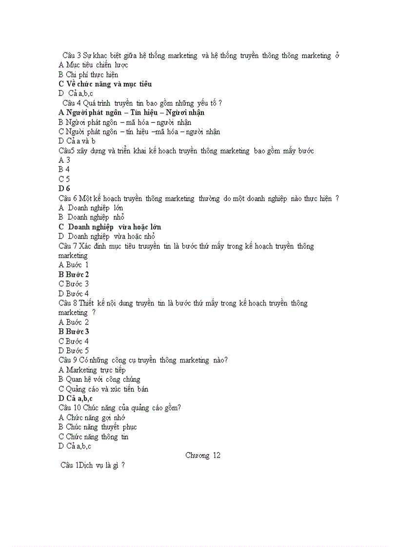 image for page Câu Hỏi Trắc Nghiệm Môn Marketing 2