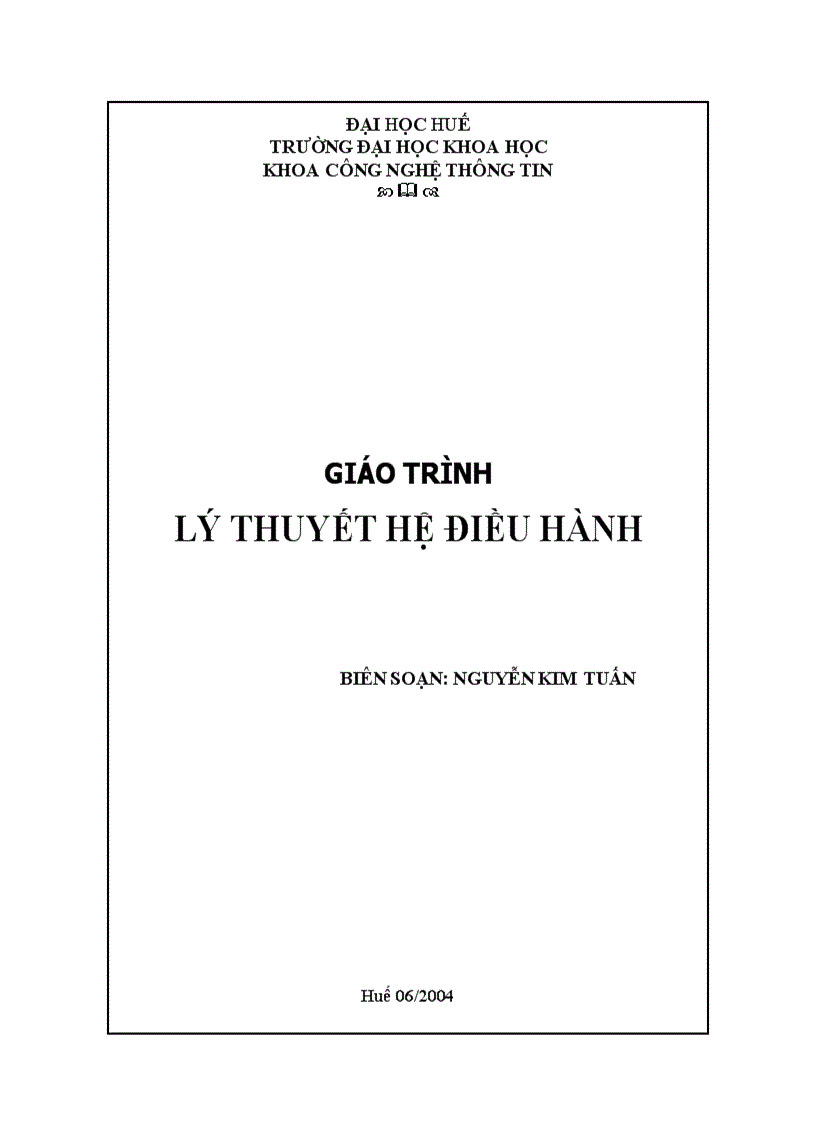 image for page Giáo trình lý thuyết hệ điều hành