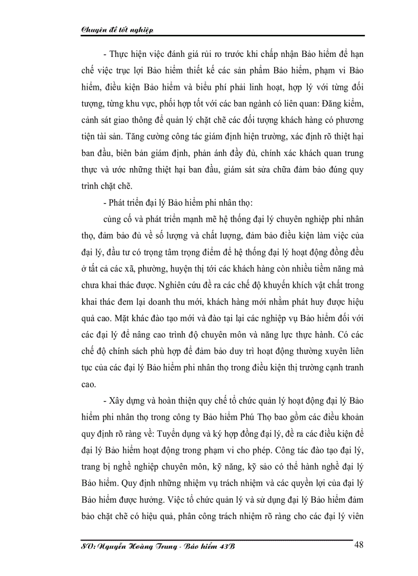 image for page Một số kiến nghị và giải pháp nhằm nâng cao hiệu quả khai thác của đại lý bảo hiểm Phú Thọ 5 phần 1