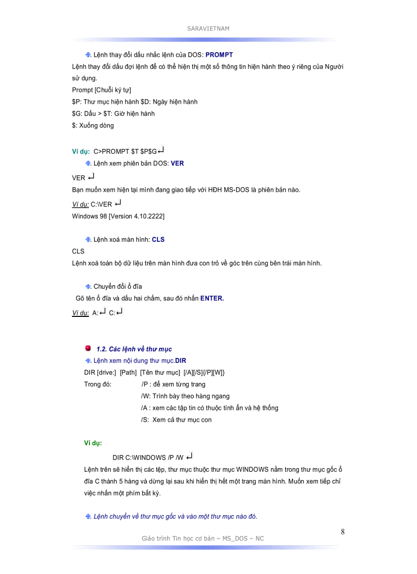 image for page Khái niệm cơ bản về tin học Hệ điều hành MS DOS