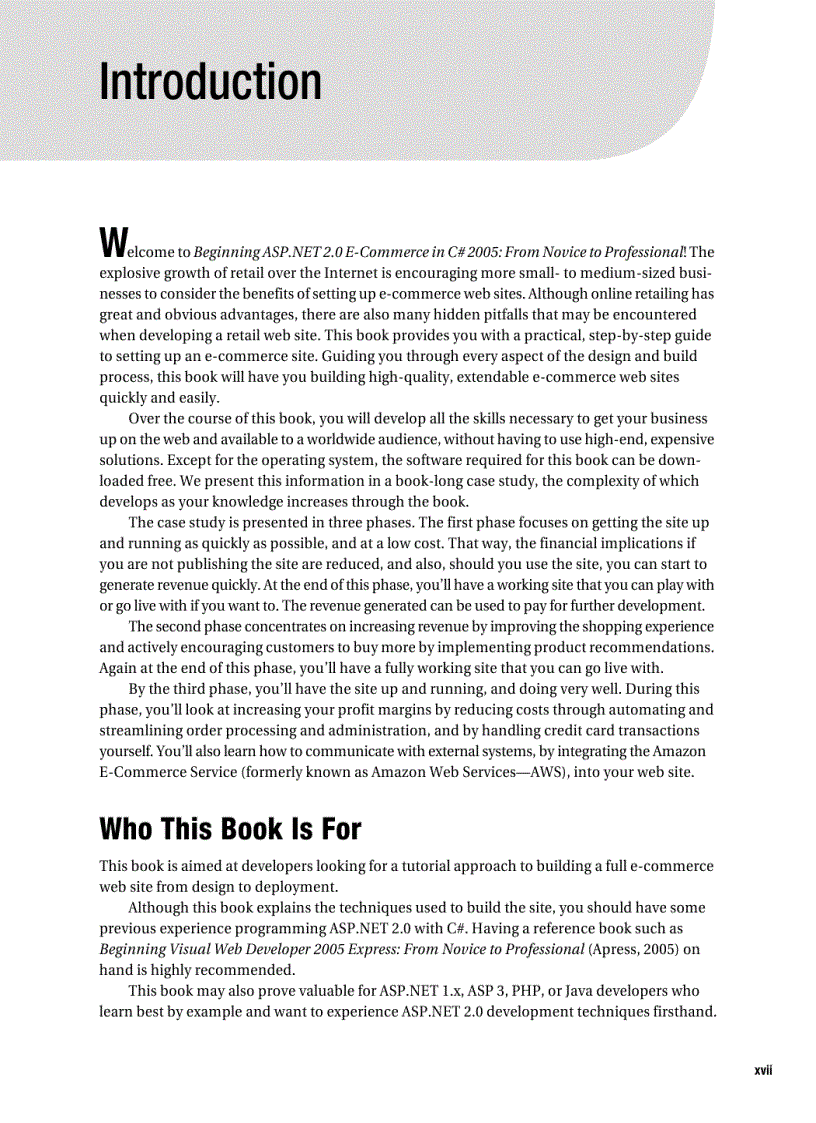 image for page Beginning ASP NET 2 0 E Commerce in C 2005 From Novice to Professional