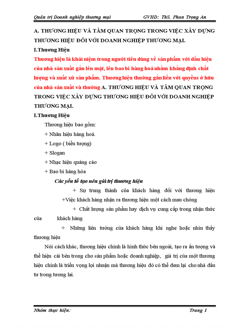 image for page A THƯƠNG HIỆU VÀ TẦM QUAN TRỌNG TRONG VIỆC XÂY DỰNG THƯƠNG HIỆU ĐỐI VỚI DOANH NGHIỆP THƯƠNG MẠI I Thương Hiệu