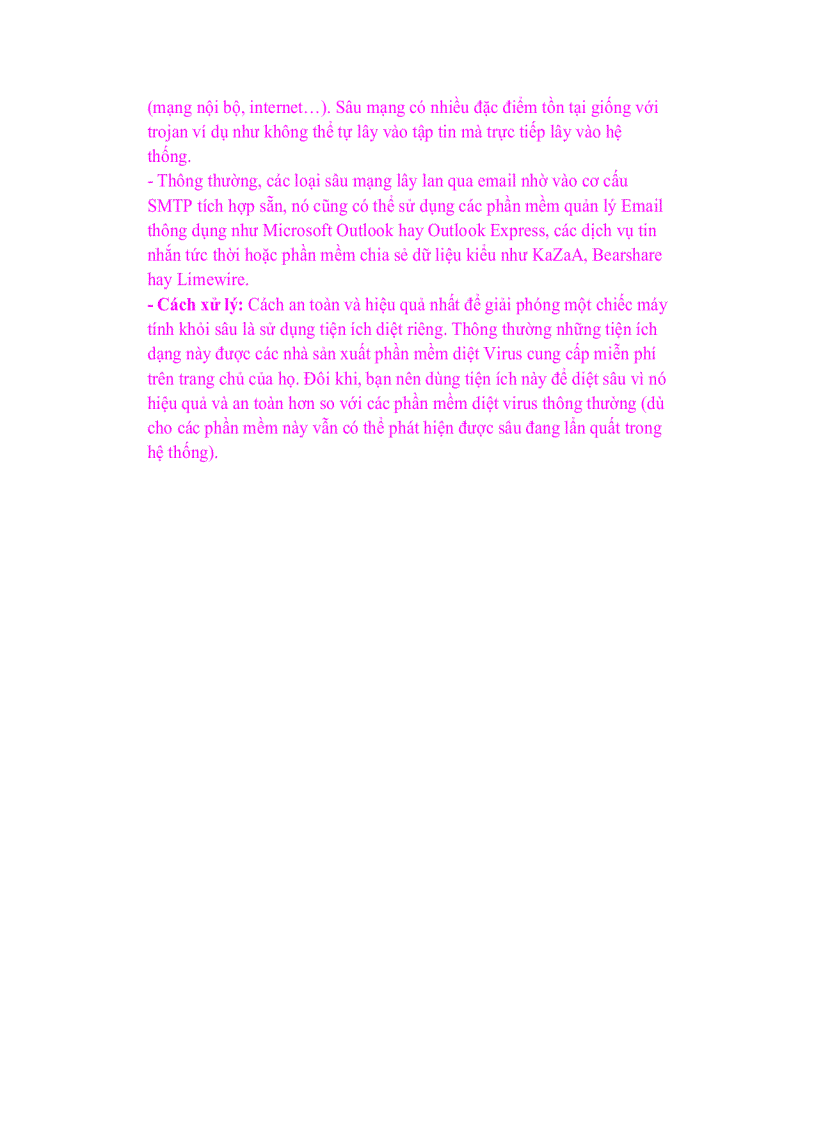 image for page Giáo trình tin học Phân loại Virus thông dụng và cách phòng chống