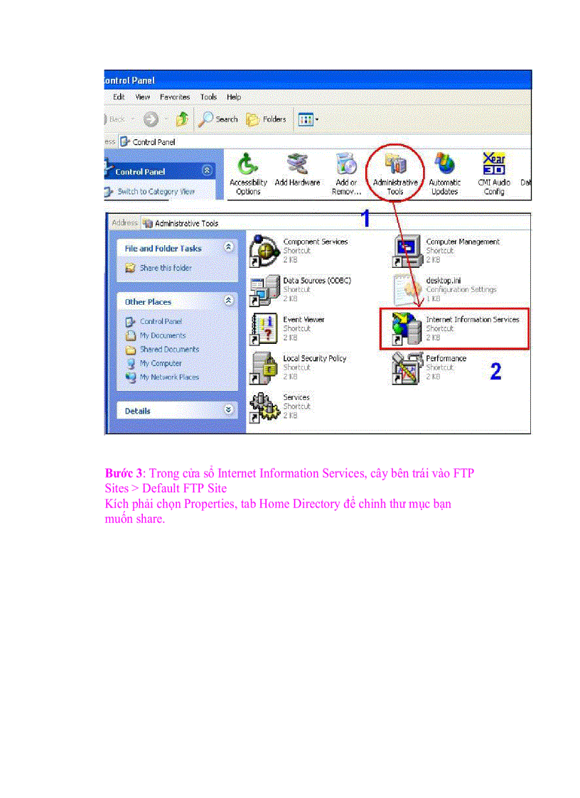 image for page Tạo ftp server