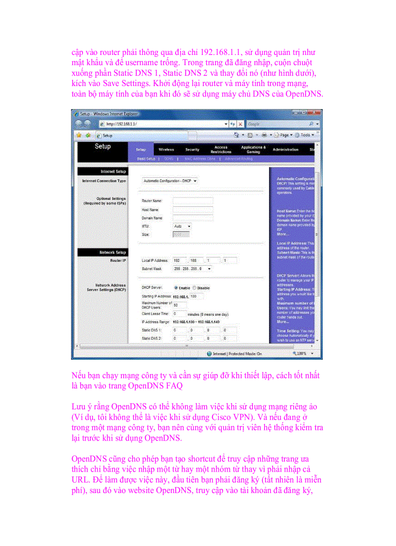image for page Giáo trình tin học Thay đổi cách sử dụng DNS để có thể lướt web nhanh hơn