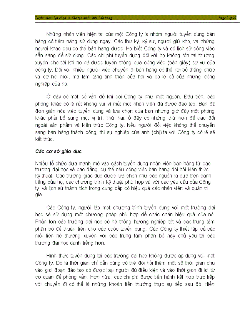 image for page Tuyển dụng lựa chọn và đào tạo nhân viên bán hàng