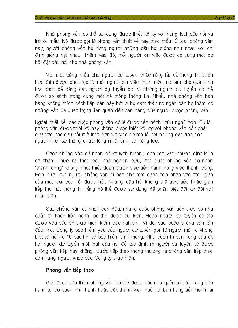 image for page Tuyển dụng lựa chọn và đào tạo nhân viên bán hàng