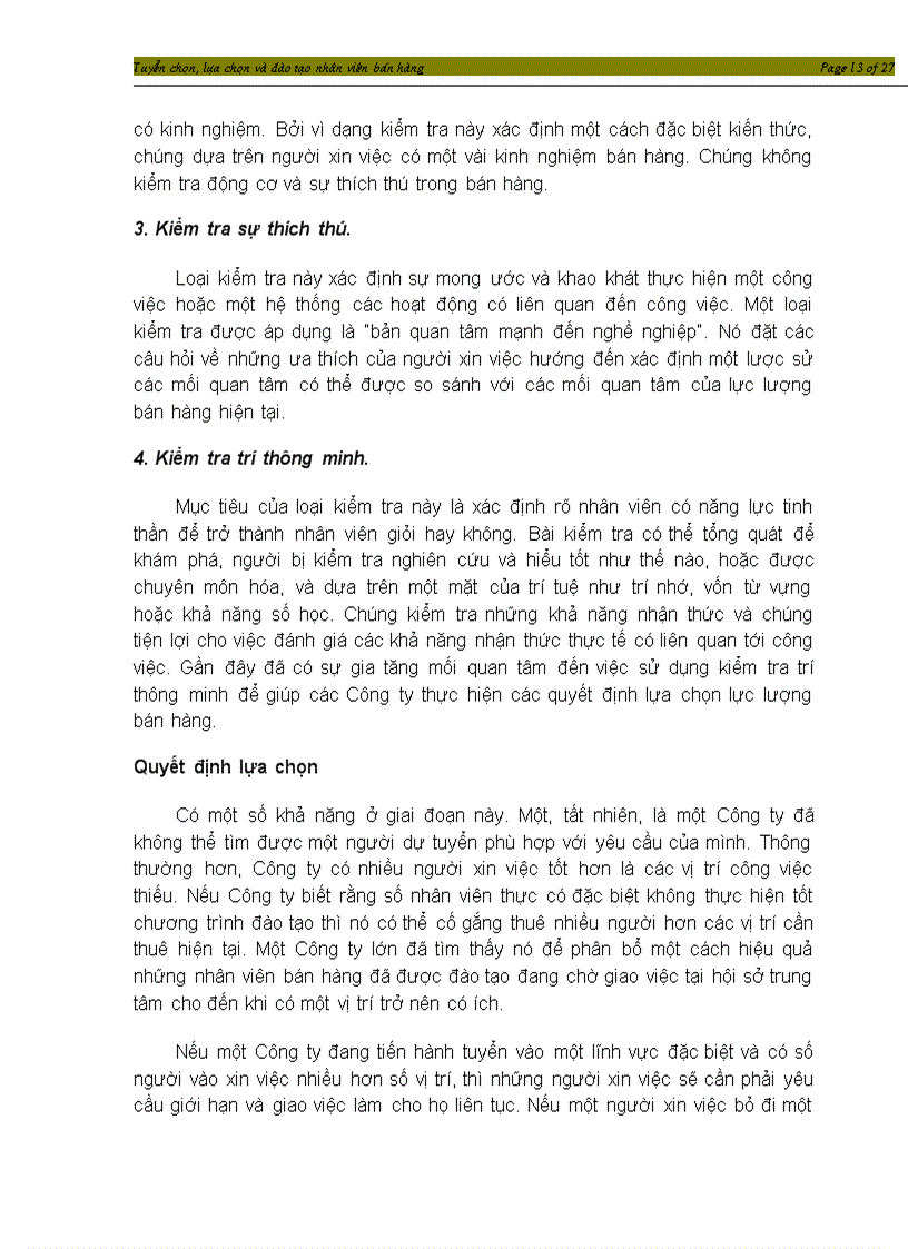 image for page Tuyển dụng lựa chọn và đào tạo nhân viên bán hàng