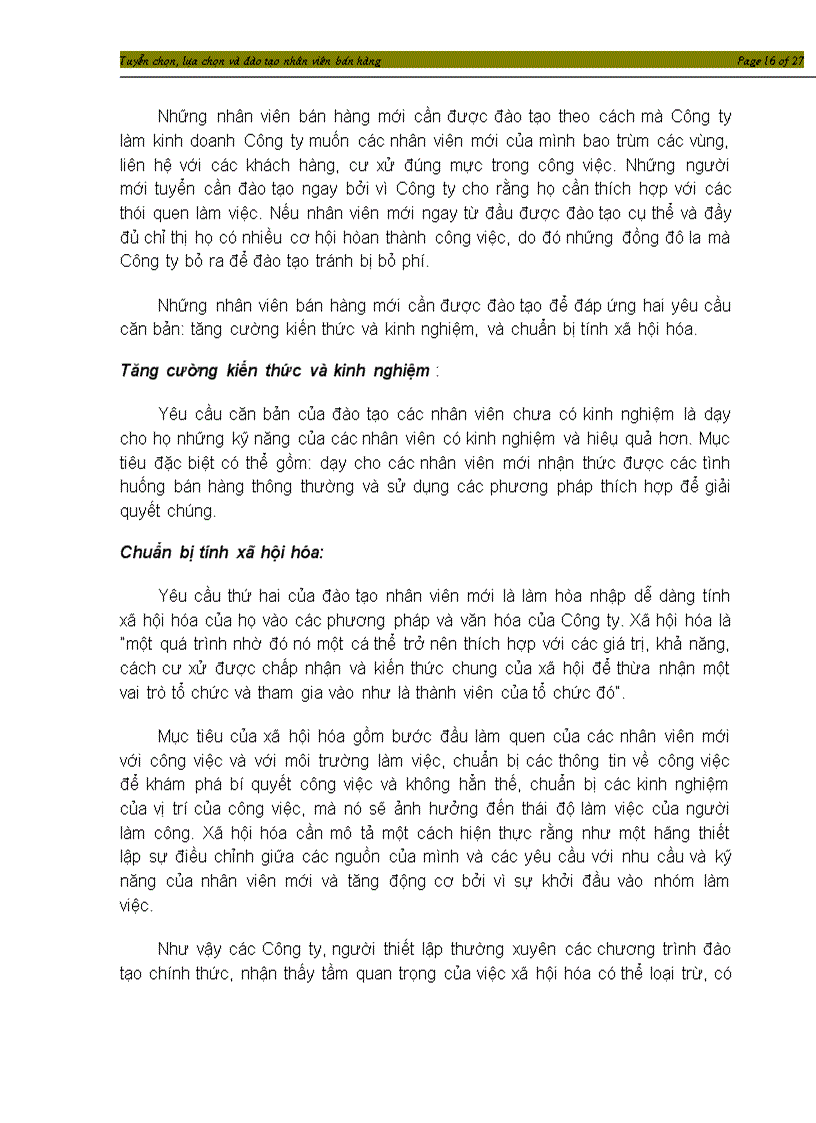 image for page Tuyển dụng lựa chọn và đào tạo nhân viên bán hàng