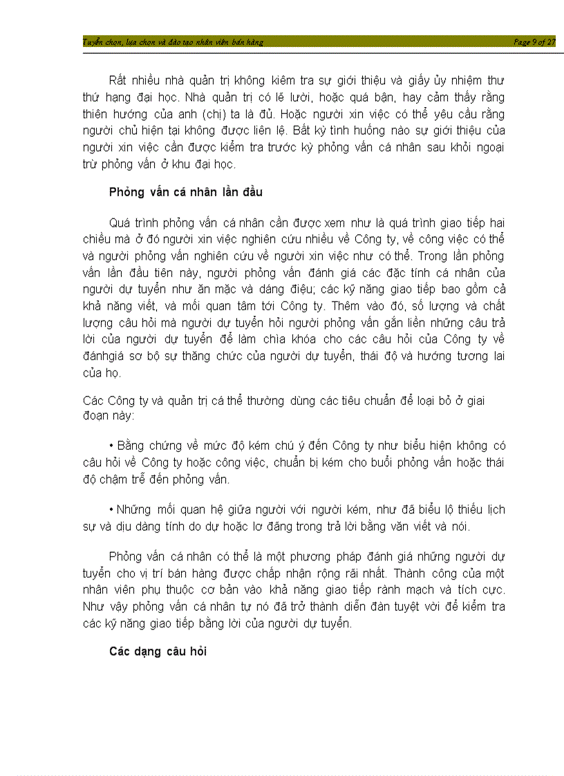 image for page Tuyển dụng lựa chọn và đào tạo nhân viên bán hàng 1