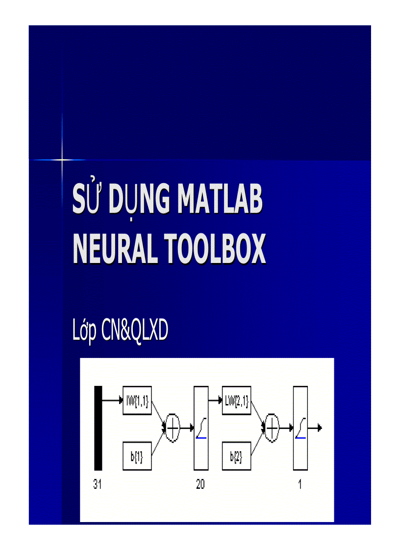 image for page Sử dụng matlab neural toolbox