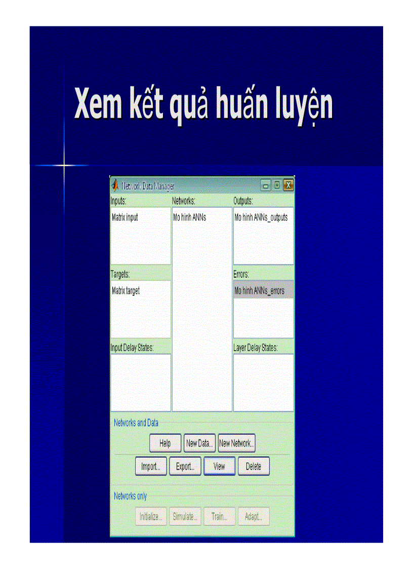 image for page Sử dụng matlab neural toolbox