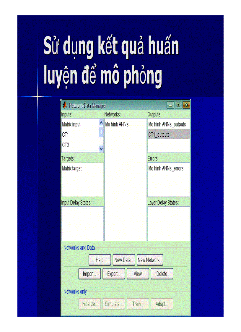 image for page Sử dụng matlab neural toolbox