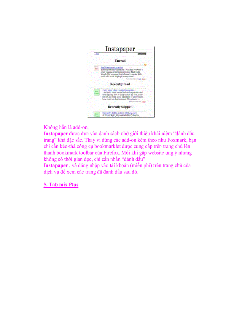 image for page Giáo trình tin học 20 Add On cần thiết cho Firefox của bạn