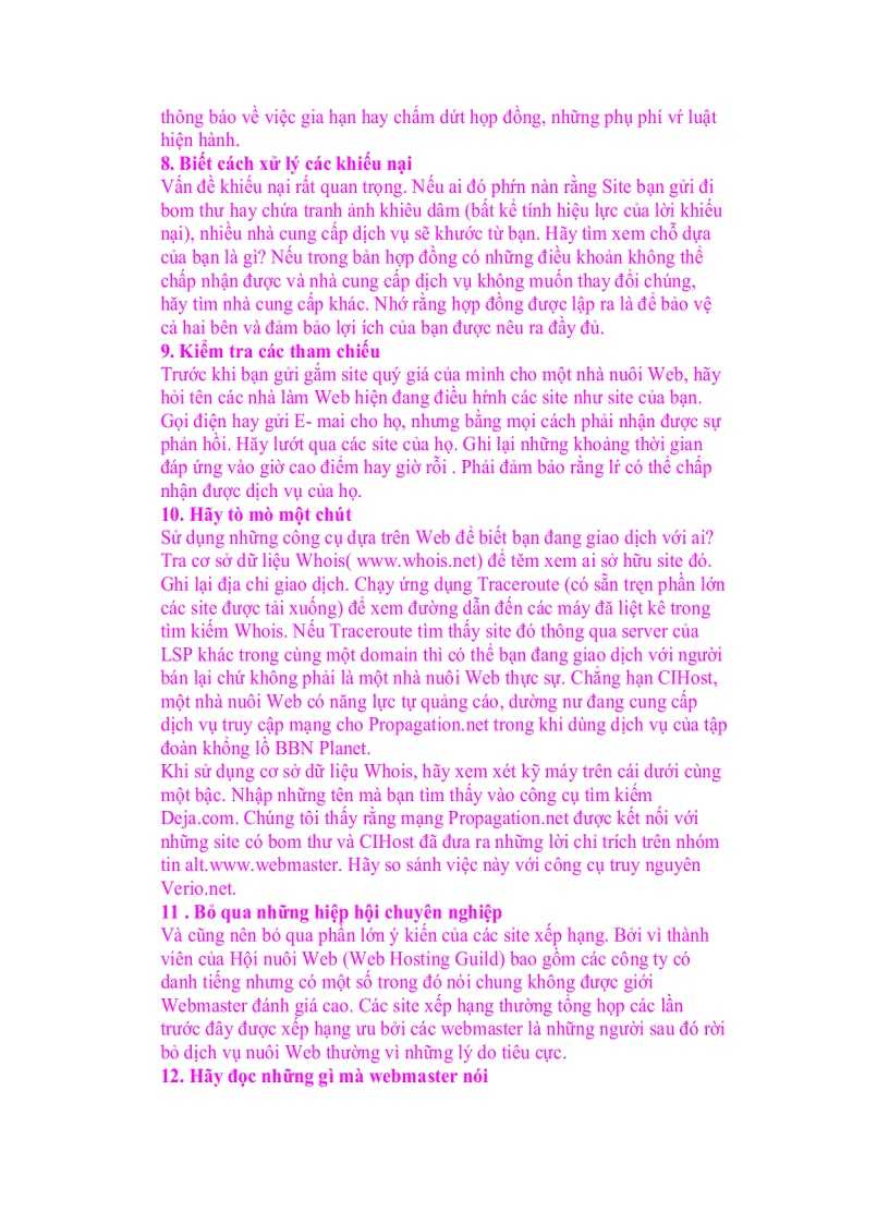 image for page Giáo trình tin học 21 điều cần biết để chọn 1 web host