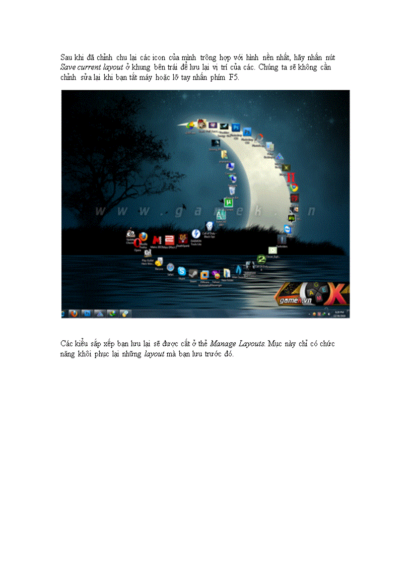 image for page My Cool Desktop Sắp xếp icon nghệ thuật