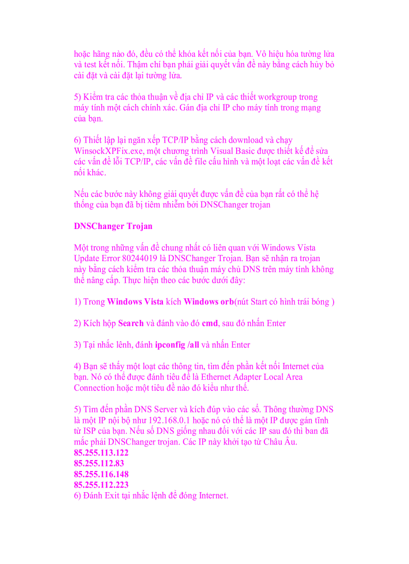 image for page Giáo trình tin học Cách khắc phục lỗi nâng cấp Windows Vista