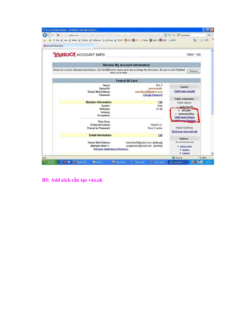 image for page Cách tạo và xóa nick ảo trong yahoo 9