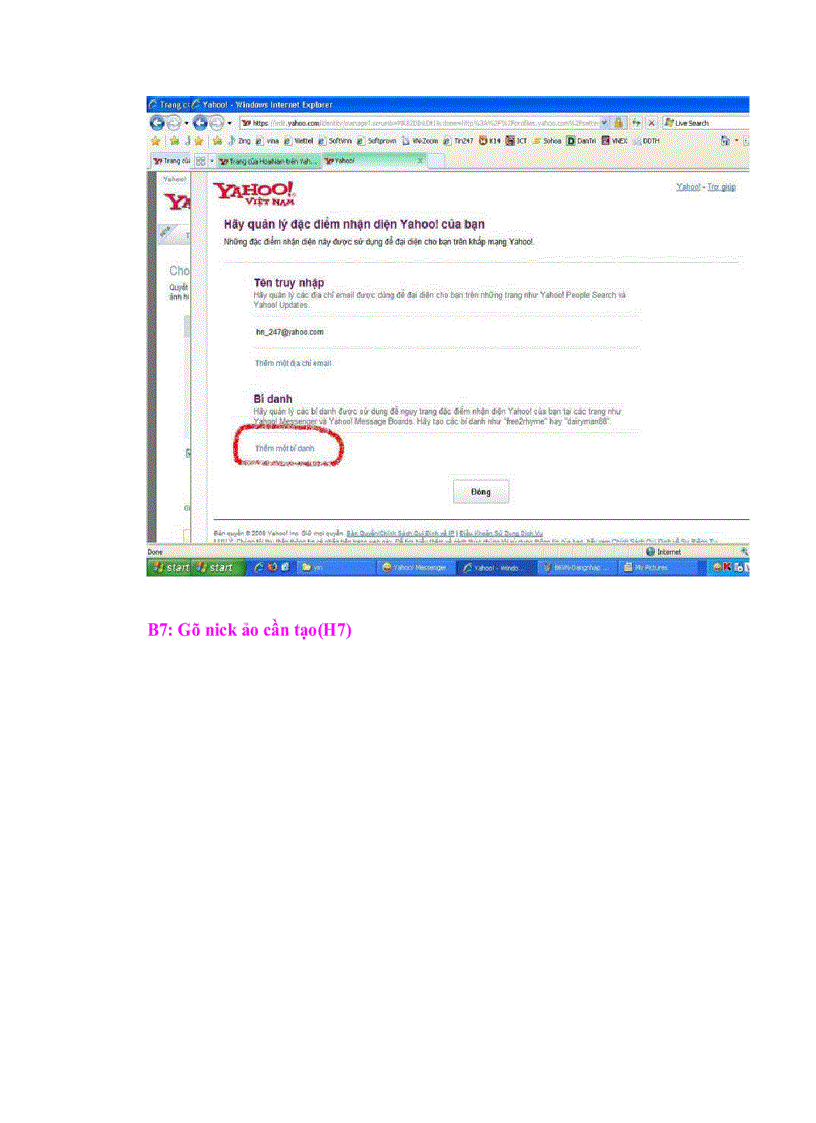 image for page Cách tạo và xóa nick ảo trong yahoo 9