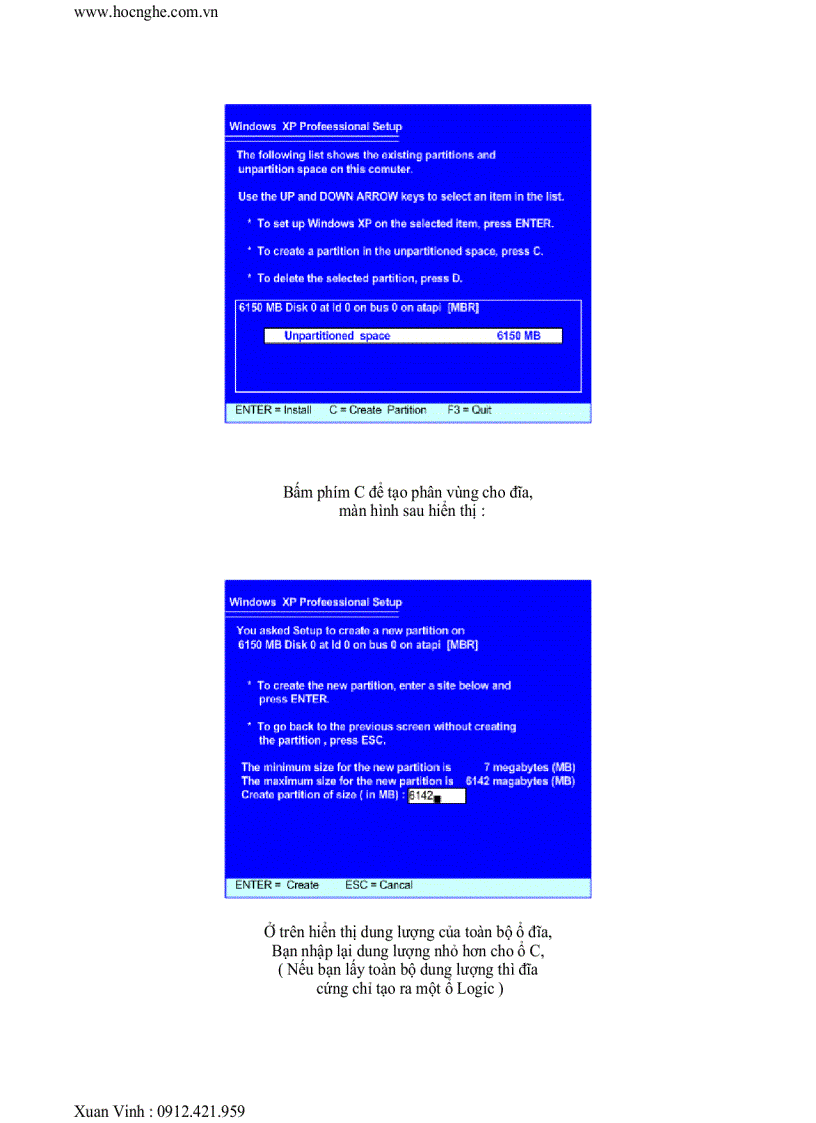 image for page Cài hệ điều hành Window XP