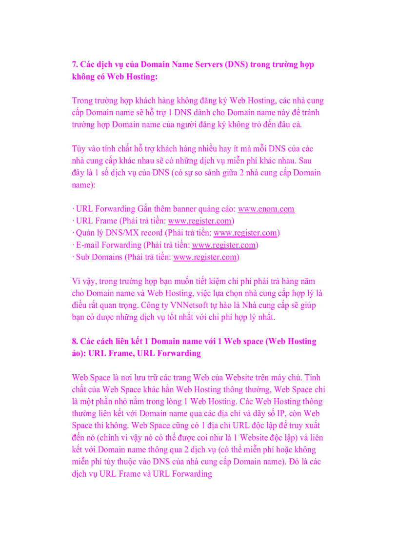 image for page Giáo trình tin học Cơ bản về Domain và Hosting