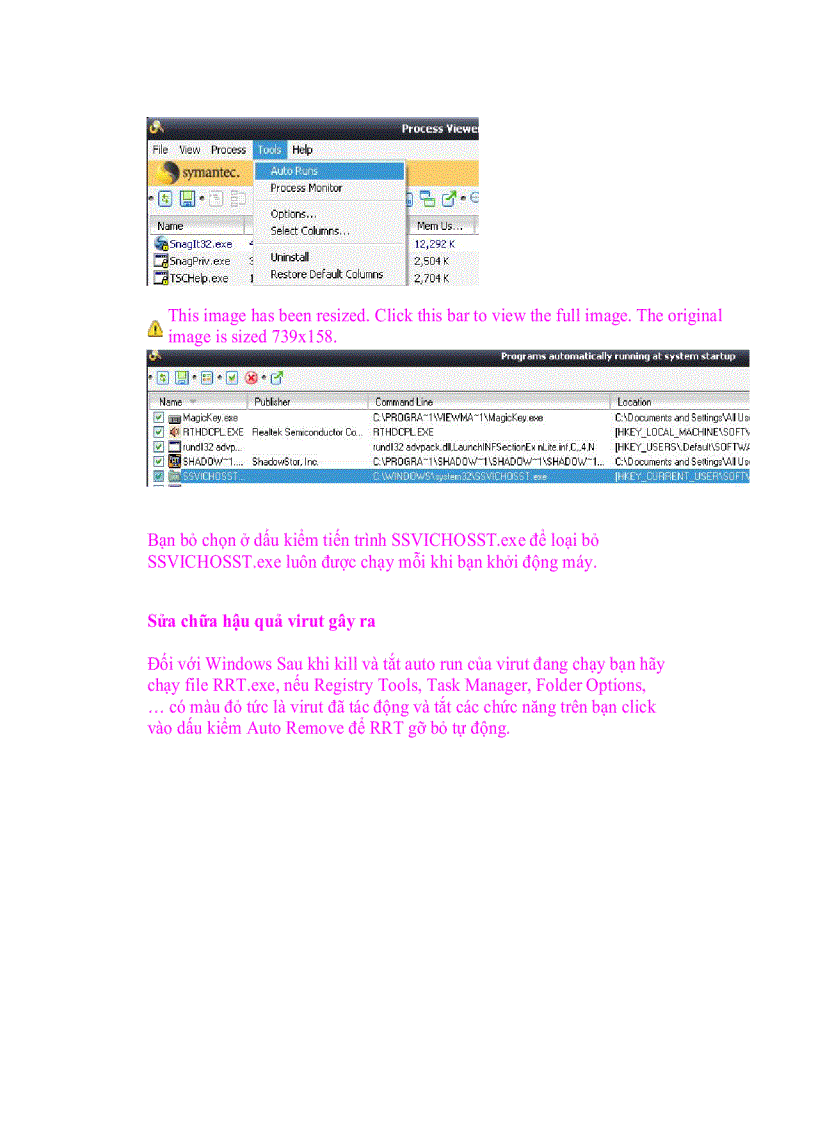 image for page Giáo trình tin học Diệt Virus từ USB và Yahoo Messenger