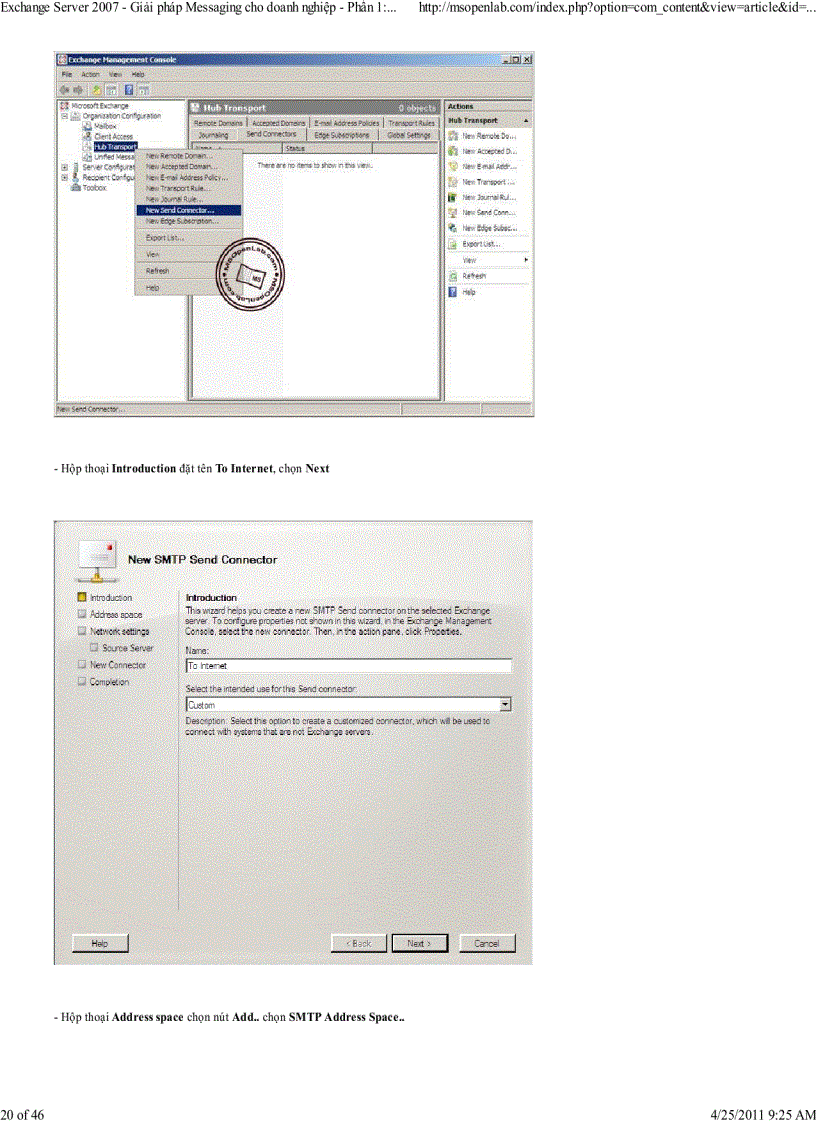 image for page Exchange Server 2007 Gi i pháp Messaging cho doanh nghi p Ph n 1 Cài ð t Microsoft Exchange Server 2007 Service Pack 1
