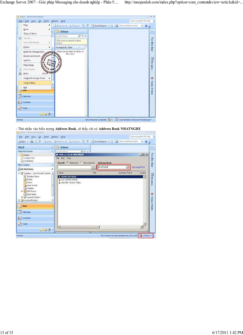 image for page Exchange Server 2007 Giải pháp Messaging cho doanh nghiệp Phần 5 Quản lý thông tin với Exchange Address List