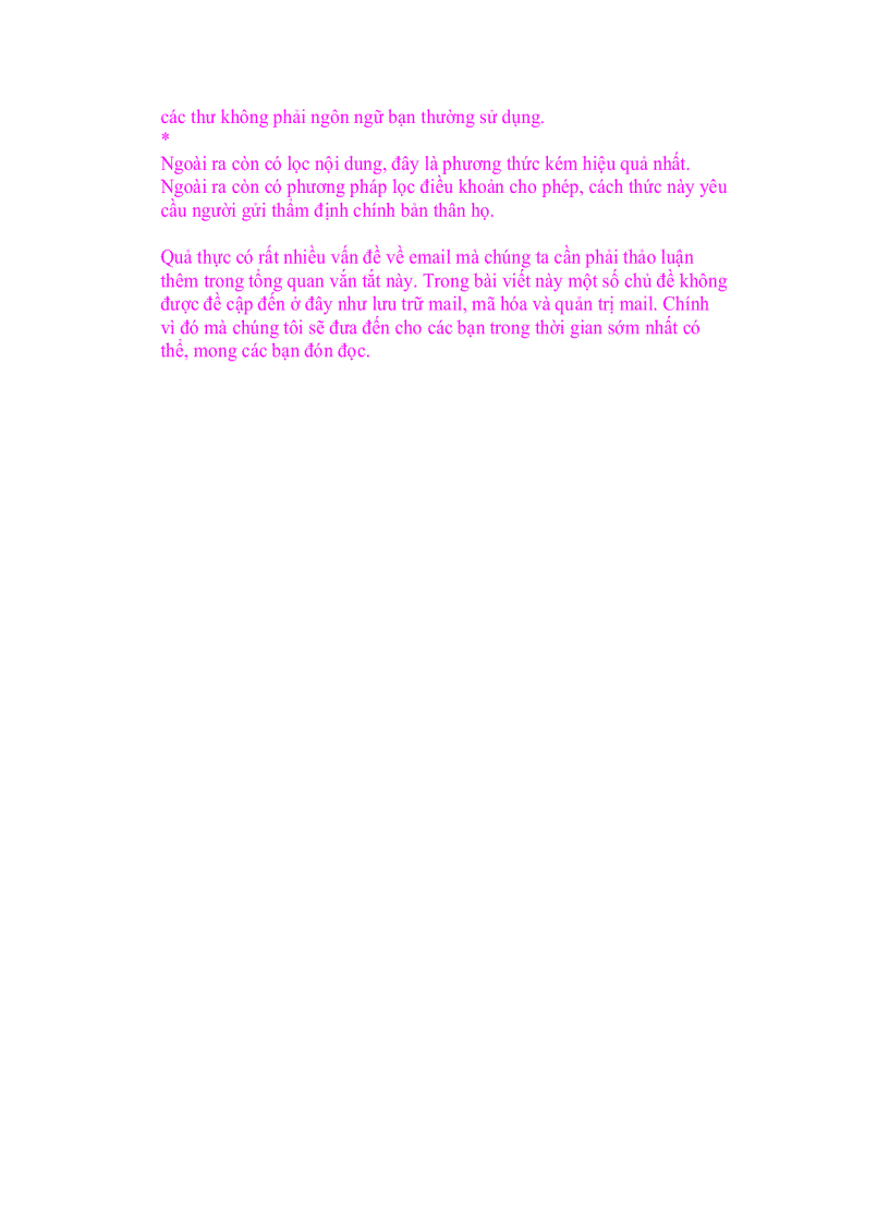 image for page Giới thiệu về công nghệ email