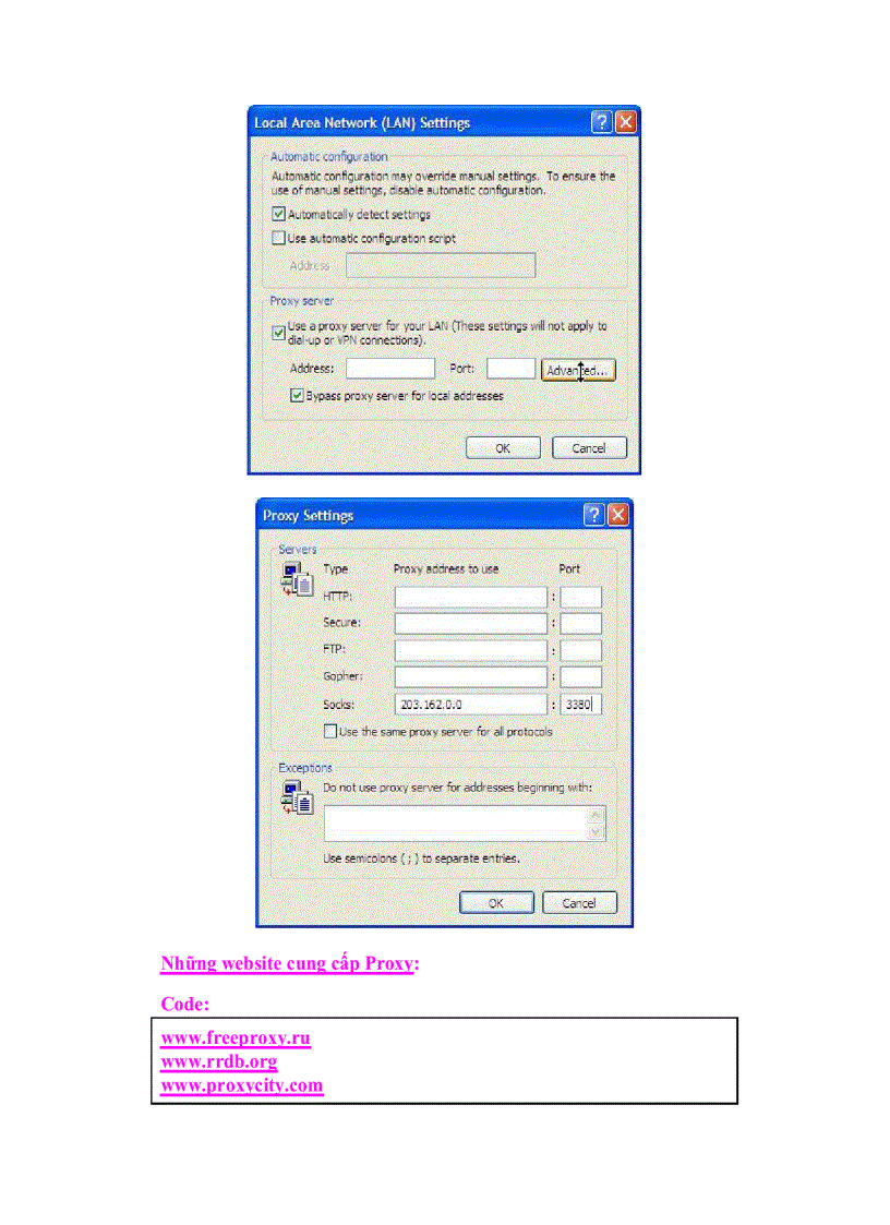image for page Giáo trình tin học Hướng dẫn Fake IP