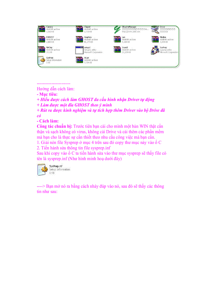 image for page Giáo trình tin học Hướng dẫn làm Ghost đa cấu hình tự nhận Driver