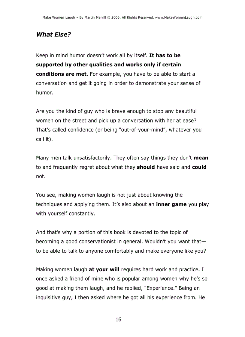 image for page Make Women Laugh Nghệ thuật khiến phụ nữ cười