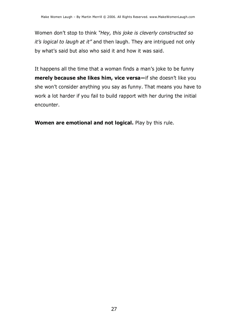 image for page Make Women Laugh Nghệ thuật khiến phụ nữ cười