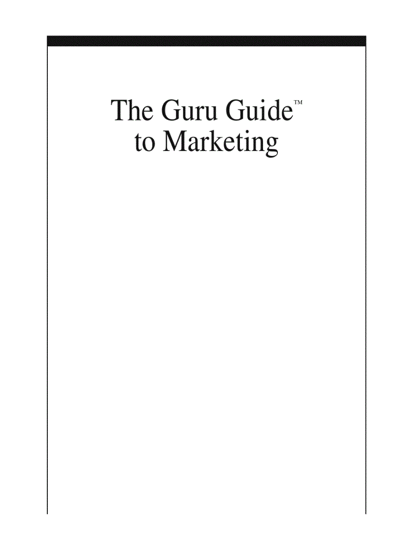 image for page The guru guide to markting