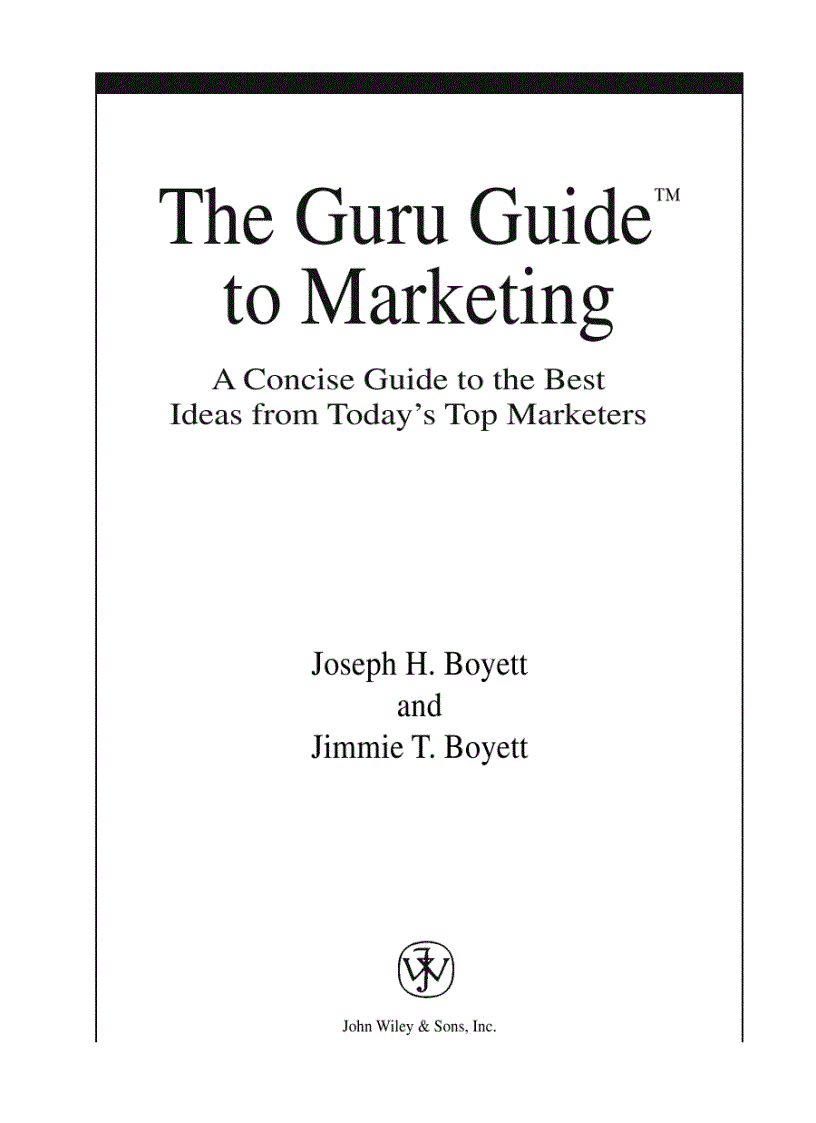 image for page The guru guide to markting