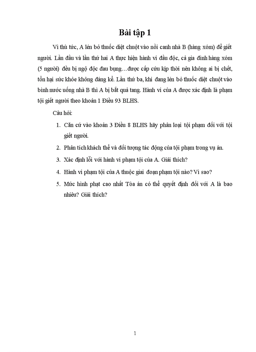 image for page Bài tập học kì hình sự 1 9đ