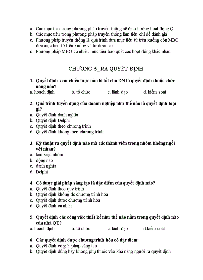 image for page Tài liệu trắc nghiệm quản trị học