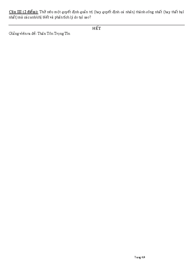 image for page Tổng hợp các câu hỏi trắc nghiệm quản trị