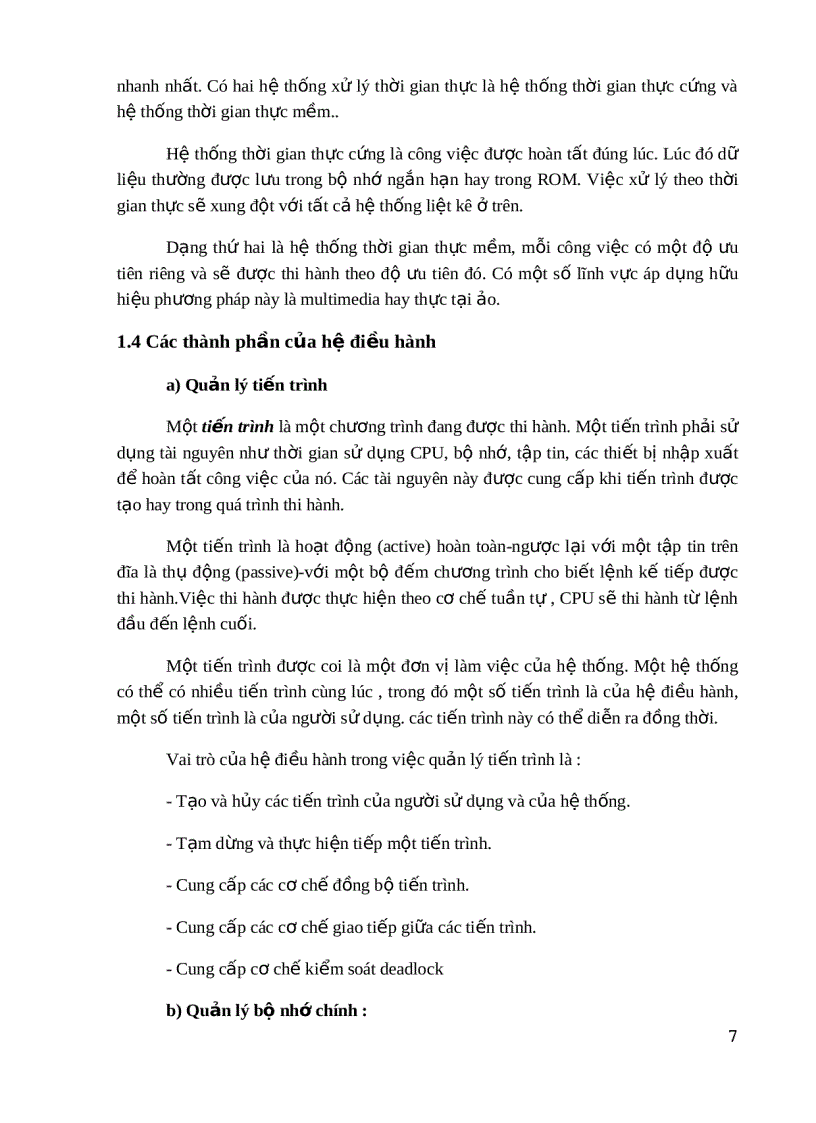 image for page Tổng quan về hệ điều hành