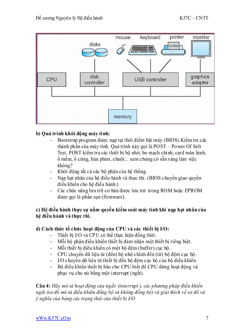 image for page Đề cương Nguyên lý hệ điều hành