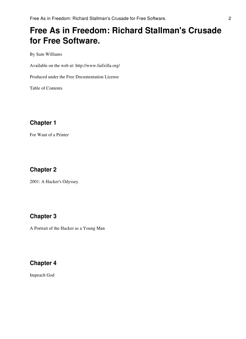 image for page Free as in Freedom